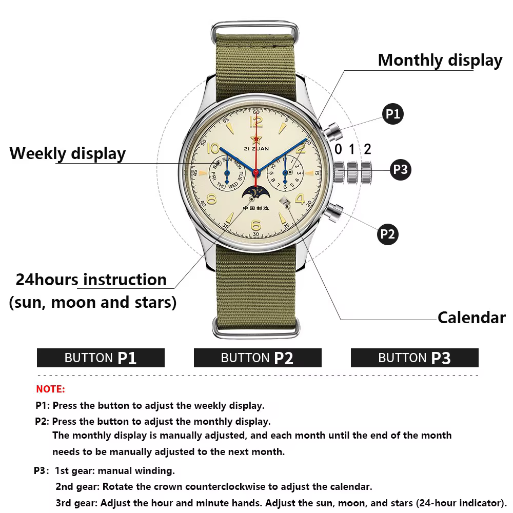 Montre-bracelet mécanique automatique pour homme