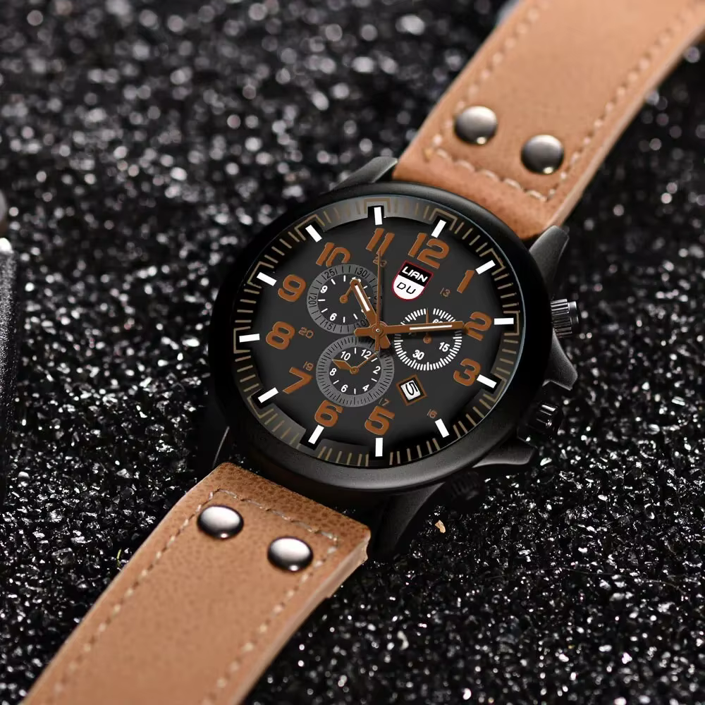 Montre de marque de luxe hommes montres de sport en cuir