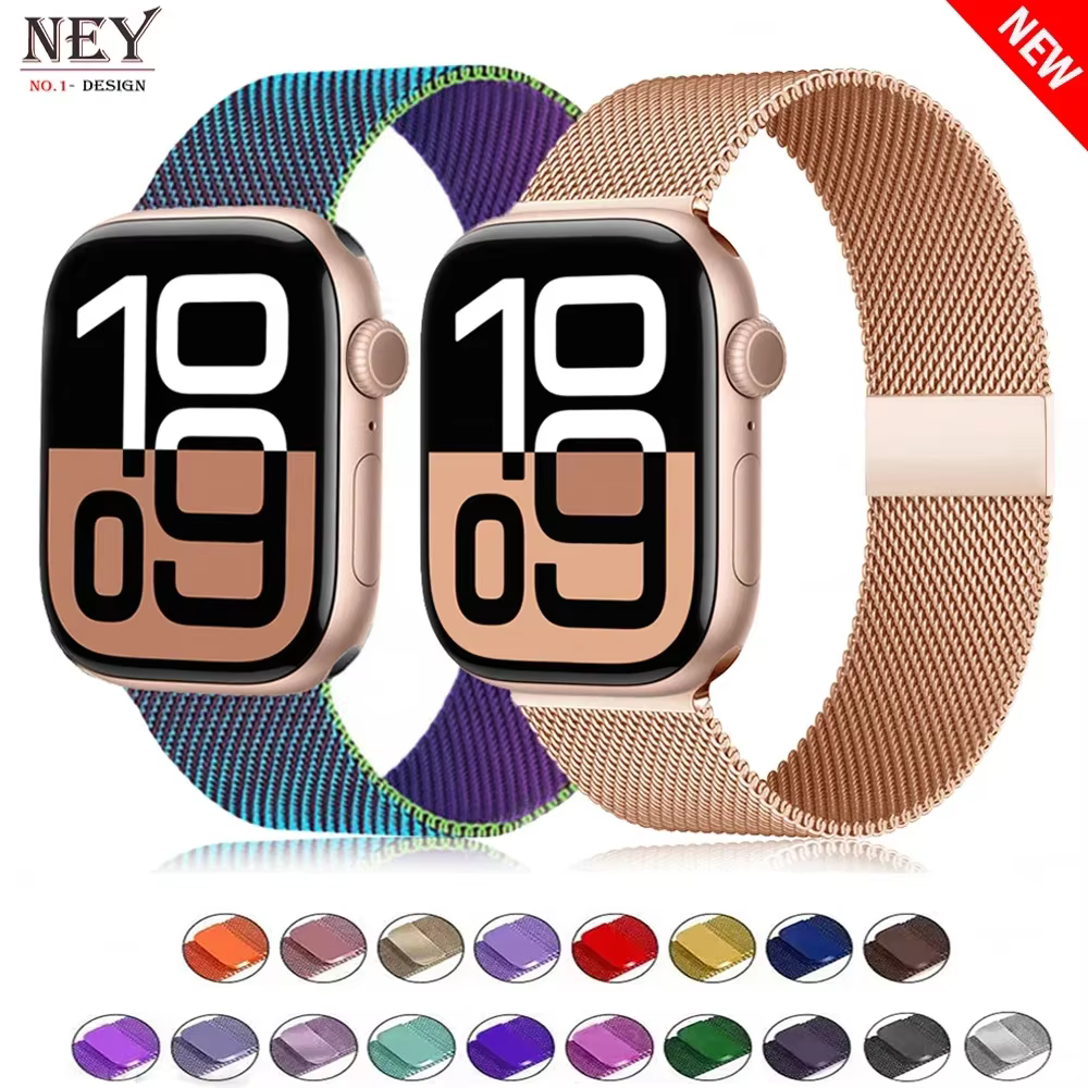 Boucle milanaise pour bracelets de montre Apple 45mm 44mm 40mm 41mm 42mm-46mm bracelet starlight iwatch série 8 7 6 5 SE 9 10 Ultra 2 49mm