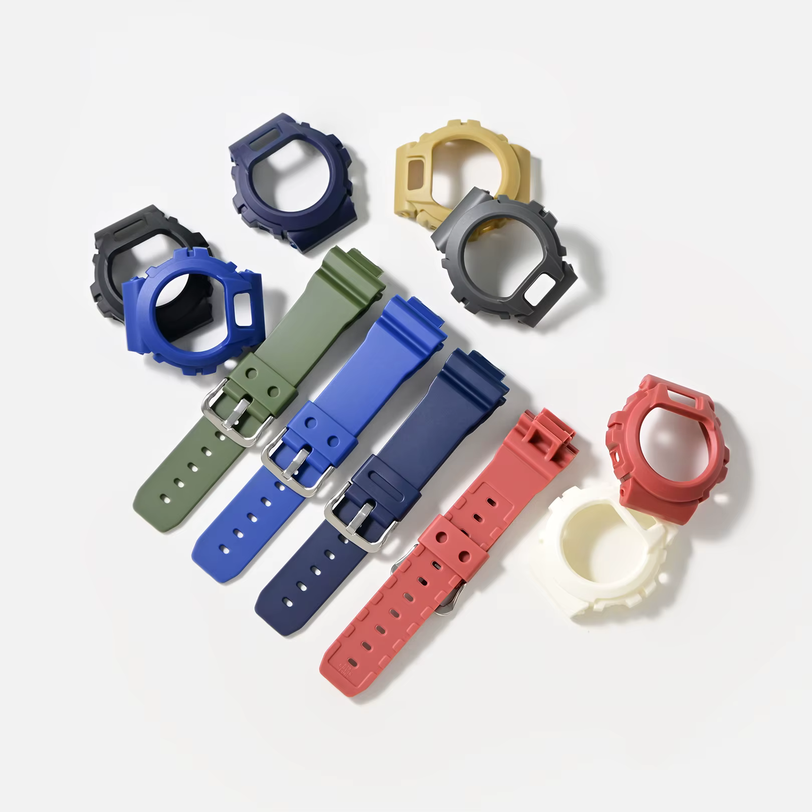 Pour Casio G-SHOCK DW69000/6930/6600/3230 Transparent ‌ Kit de remplacement de bracelet de montre avec boîtier de