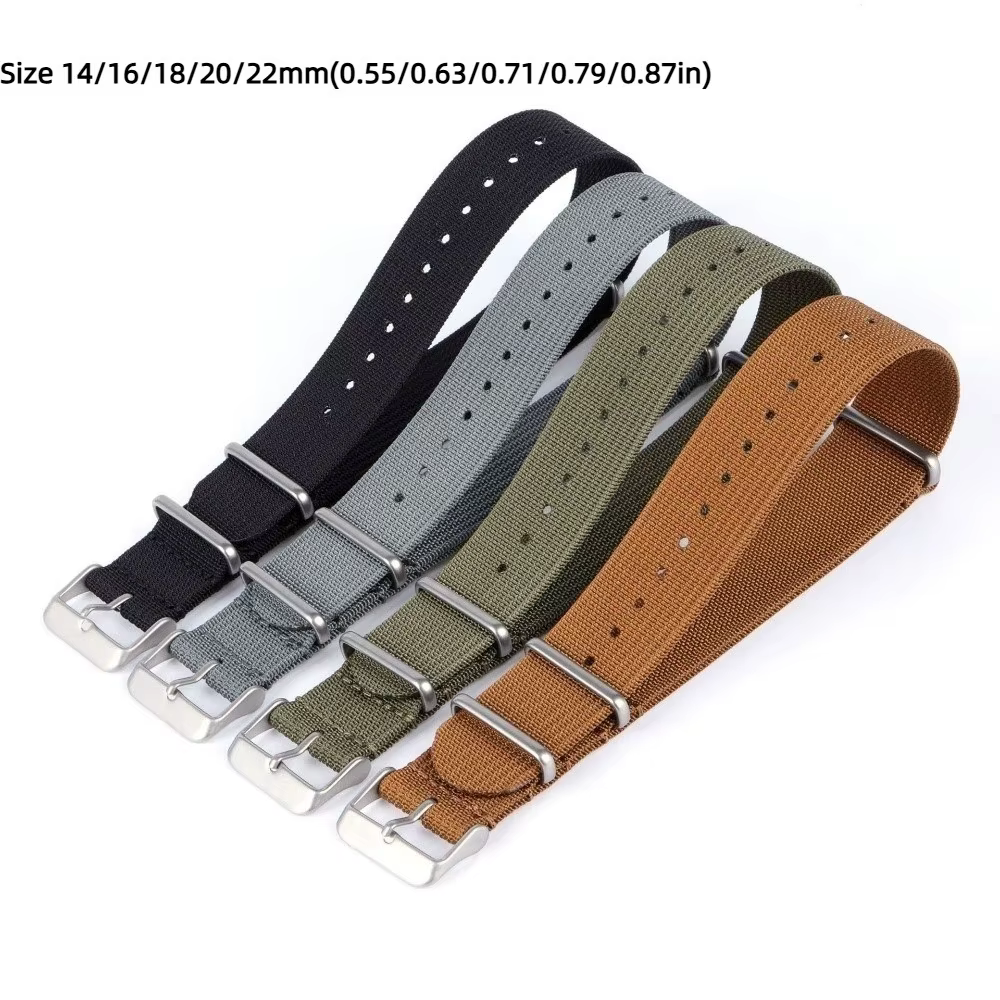 Bracelet de montre NATO vintage à dégagement rapide 14/16/18/20/22 mm