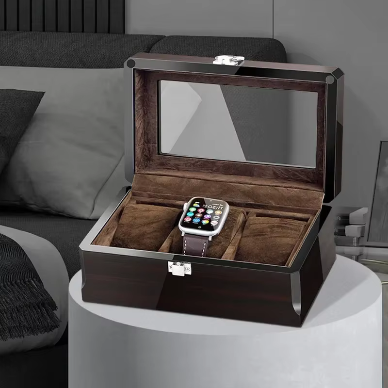Boîte de montre en bois pour hommes