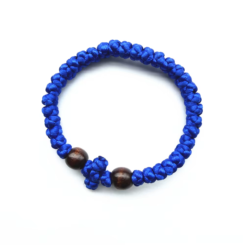 Bracelet de corde de prière orthodoxe grec, 61 points ronds, fait à la main, réglable, ustensiles d'église