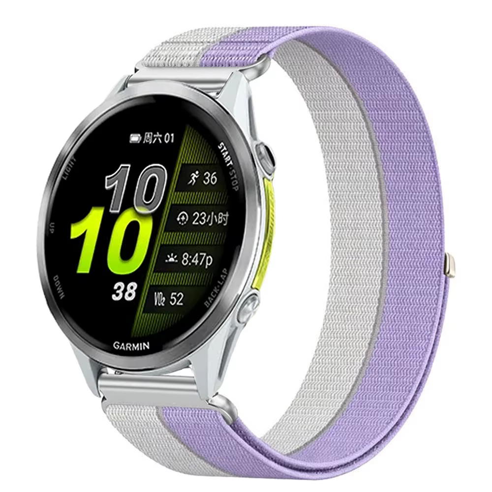 Bracelet en nylon 18/20/22mm pour Garmin Venu 4 45/41mm 3 3S 2 Plus/Active 6 5, bracelet pour Forerunner 170 70 970 570 255 165 265S