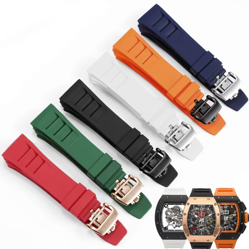Nouveau bracelet de montre en caoutchouc rouge