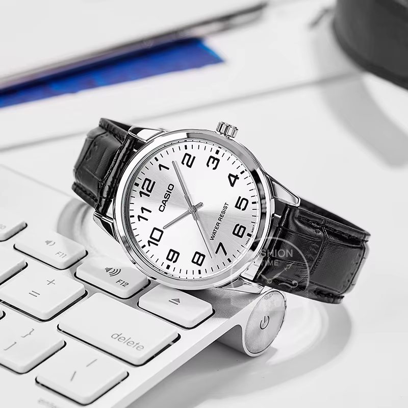 Casio montre pour hommes Simple minimaliste Style d'affaires Design à la mode résistant à l'eau mouvement à Quartz MTP-V001