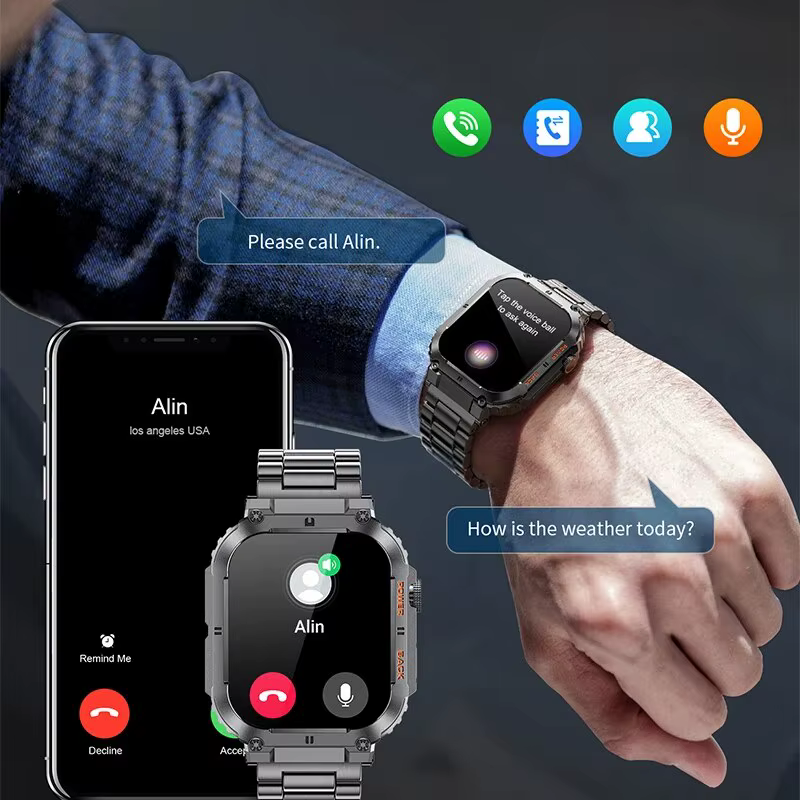 Montre intelligente de fitness étanche pour homme