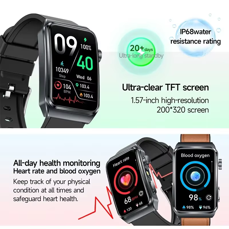 2025 nouveau ECG + PPG diagnostic de santé montres intelligentes hommes femmes horloge acide urique lipide BP traqueur de fréquence cardiaque NFC sport montre intelligente IOS