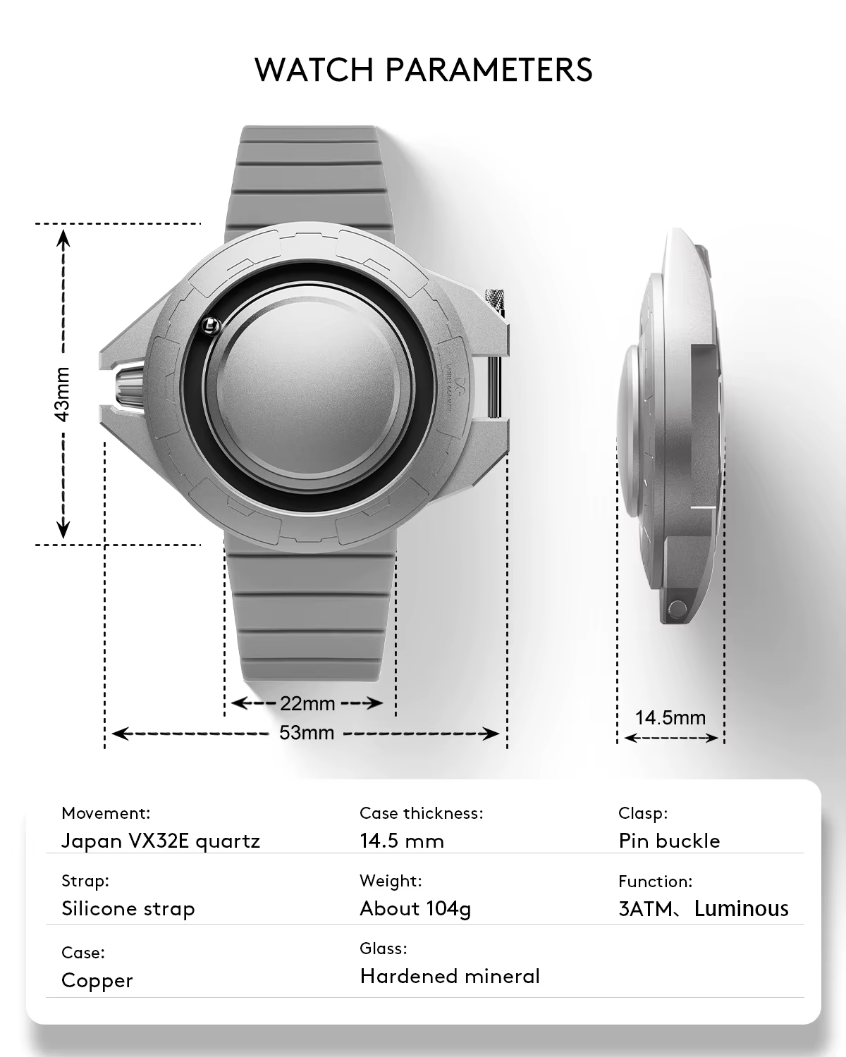 Montres à quartz pour hommes DANIEL GORMAN New Dial Classics