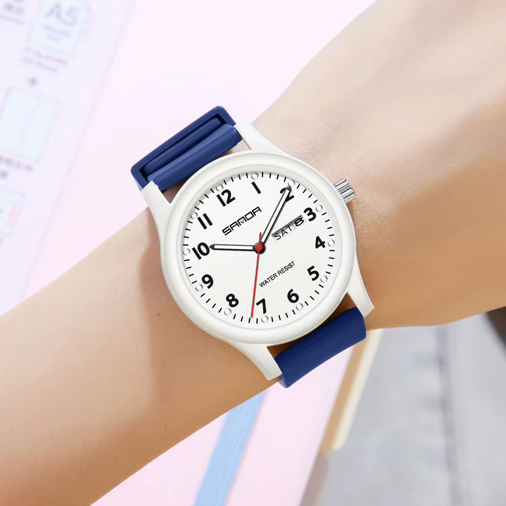 SANDA 2025 nouvelle montre pour hommes femmes Simple Quartz neutre montre-bracelet étanche lumineux bracelet en