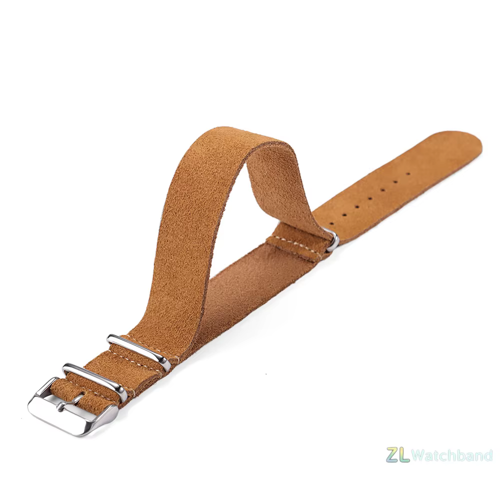 Bracelet de montre en cuir véritable suédé souple vintage 18/20/22/24 mm pour Seiko