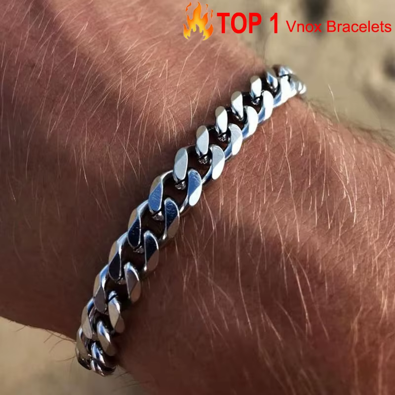Vnox 3-11mm gros Miami gourmette chaîne Bracelet pour hommes