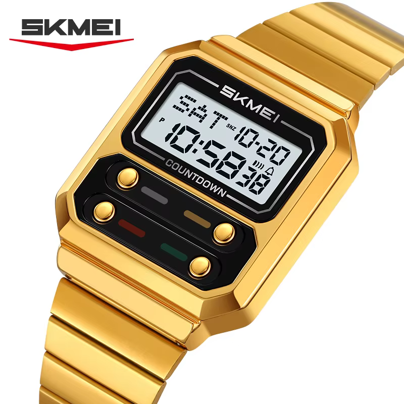SKMEI 2448 luxe heure alarme Sport numérique électronique rétro montre pour femmes étanche Chrono montre-bracelet zegarek męski horloge