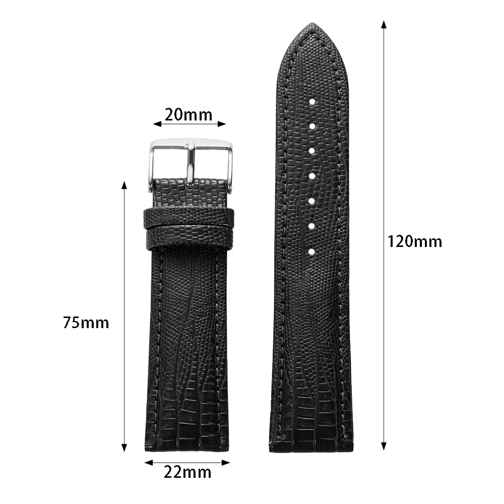 Bracelet en cuir à motif lézard