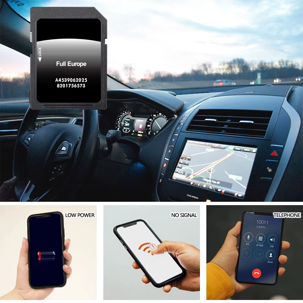 Couverture de la carte SD GPS adaptée pour Smart Forfour, W453, à partir de 2014, Europe, Grèce, Pays-Bas, Norvège, Allemagne