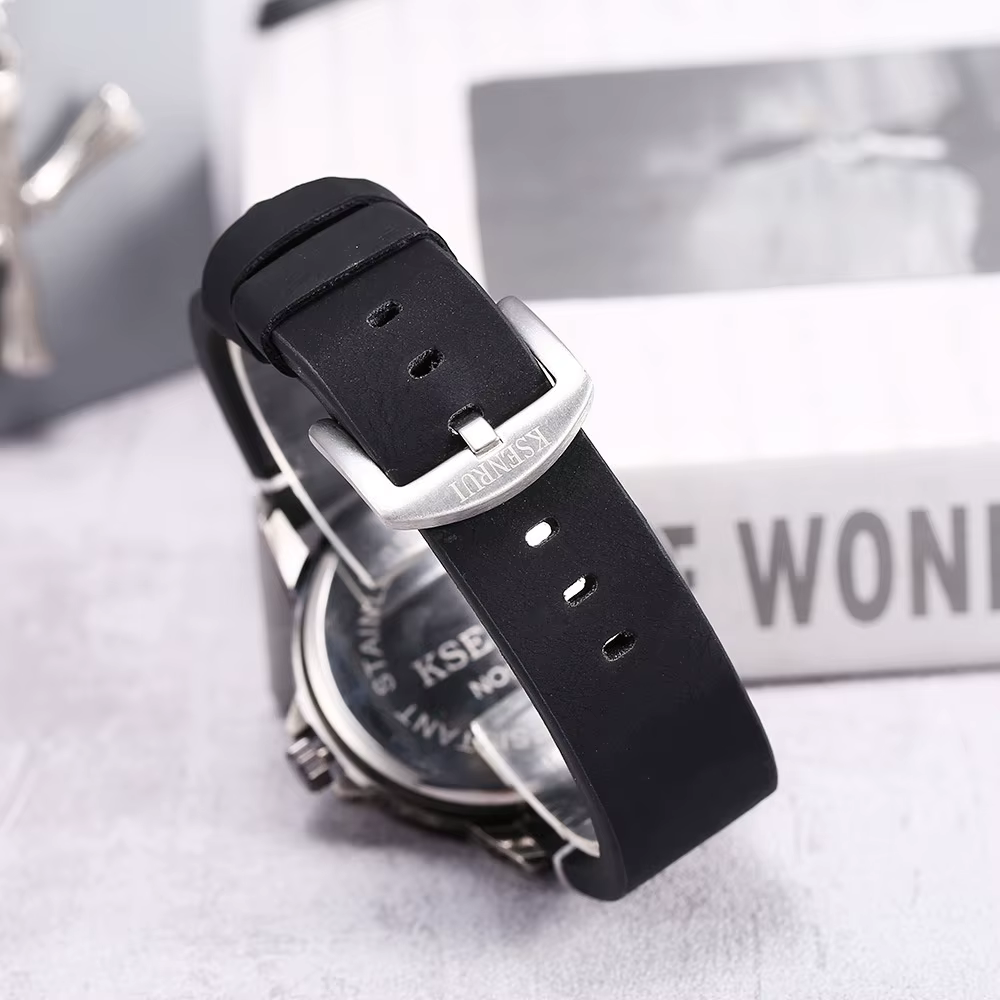 Cool hommes montre crâne visage conception mode acier bracelet en cuir rétro