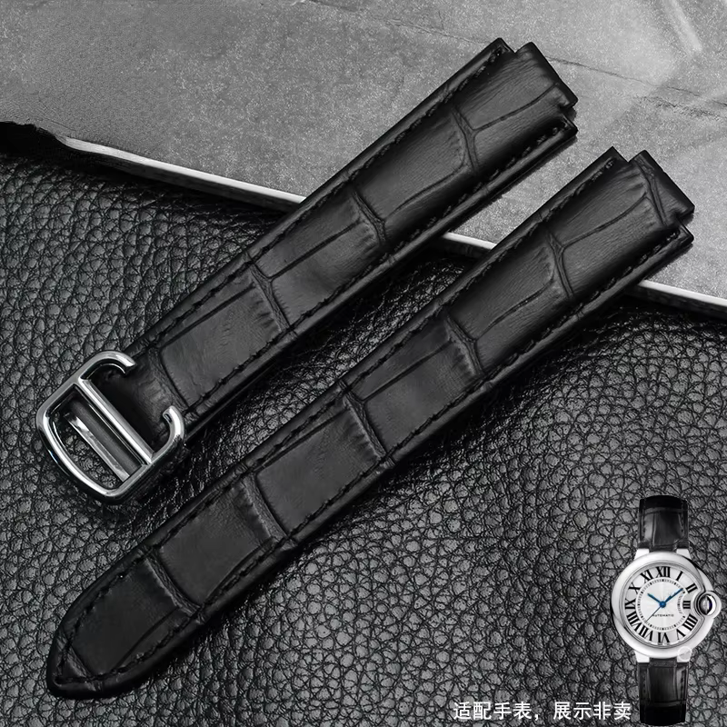 Bracelet de montre en cuir véritable pour hommes et femmes