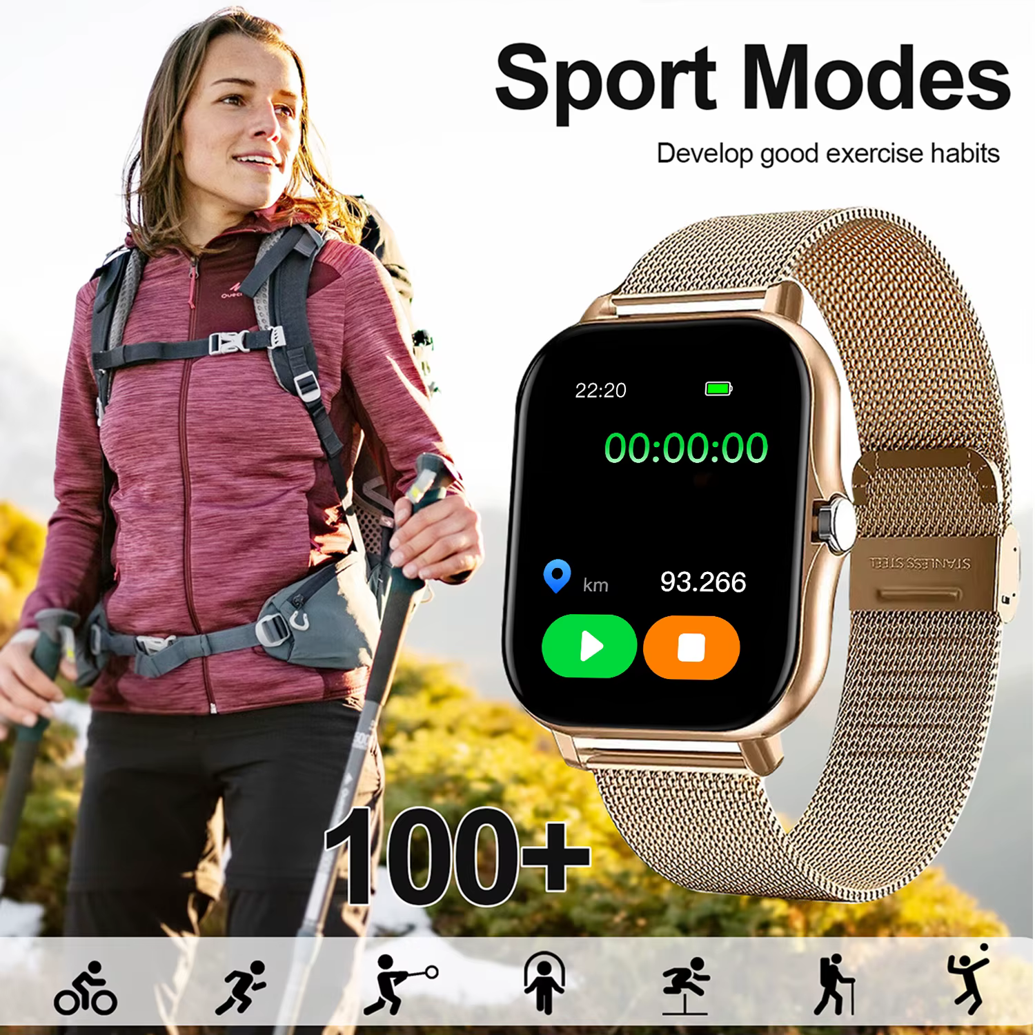 Montre connectée, mode multisports