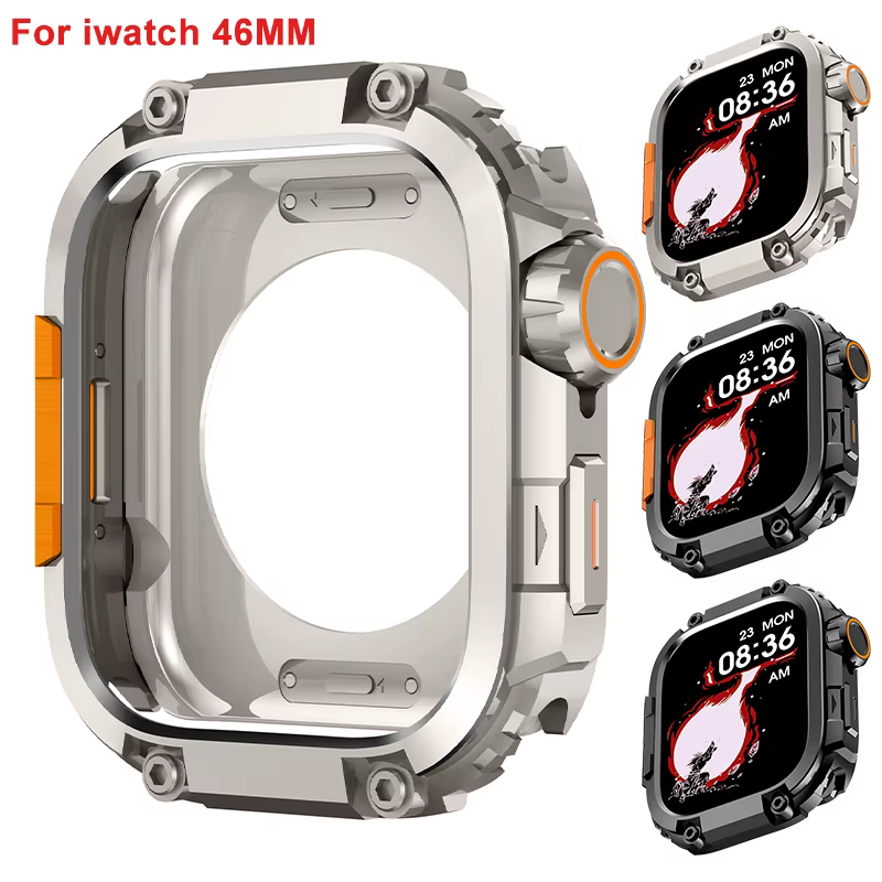 Boîtier en alliage métallique pour Apple Watch 11 10 46mm