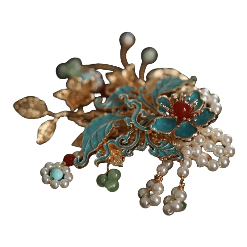 Accessoires pour cheveux de style chinois traditionnel, nouvelle épingle à cheveux pour jupe visage de cheval de style chinois, clip latéral, accessoire pour cheveux Cheongsam, pour femmes
