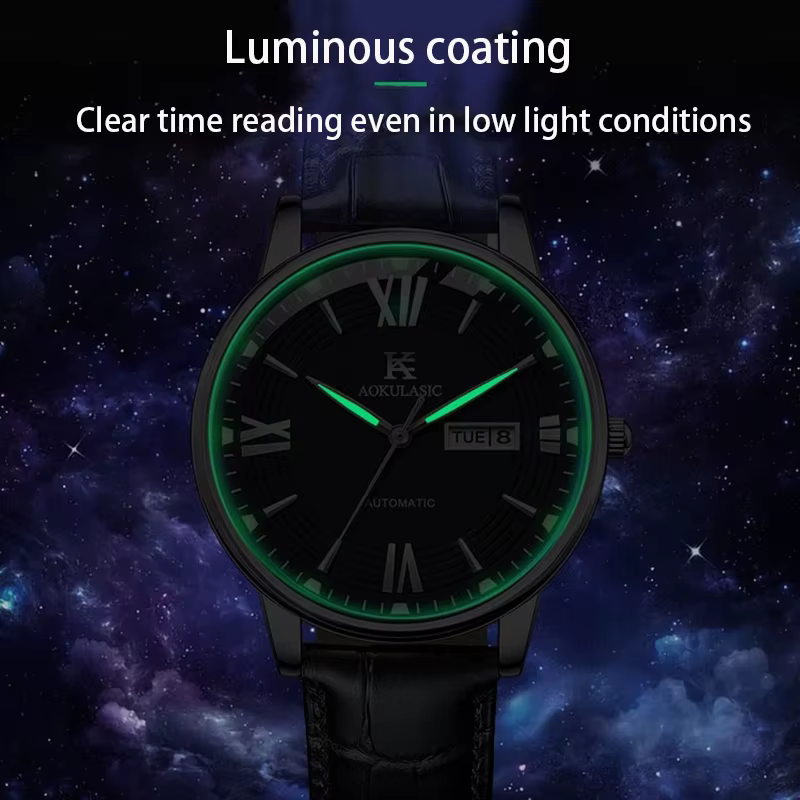 Montre mécanique automatique ultra fine pour hommes