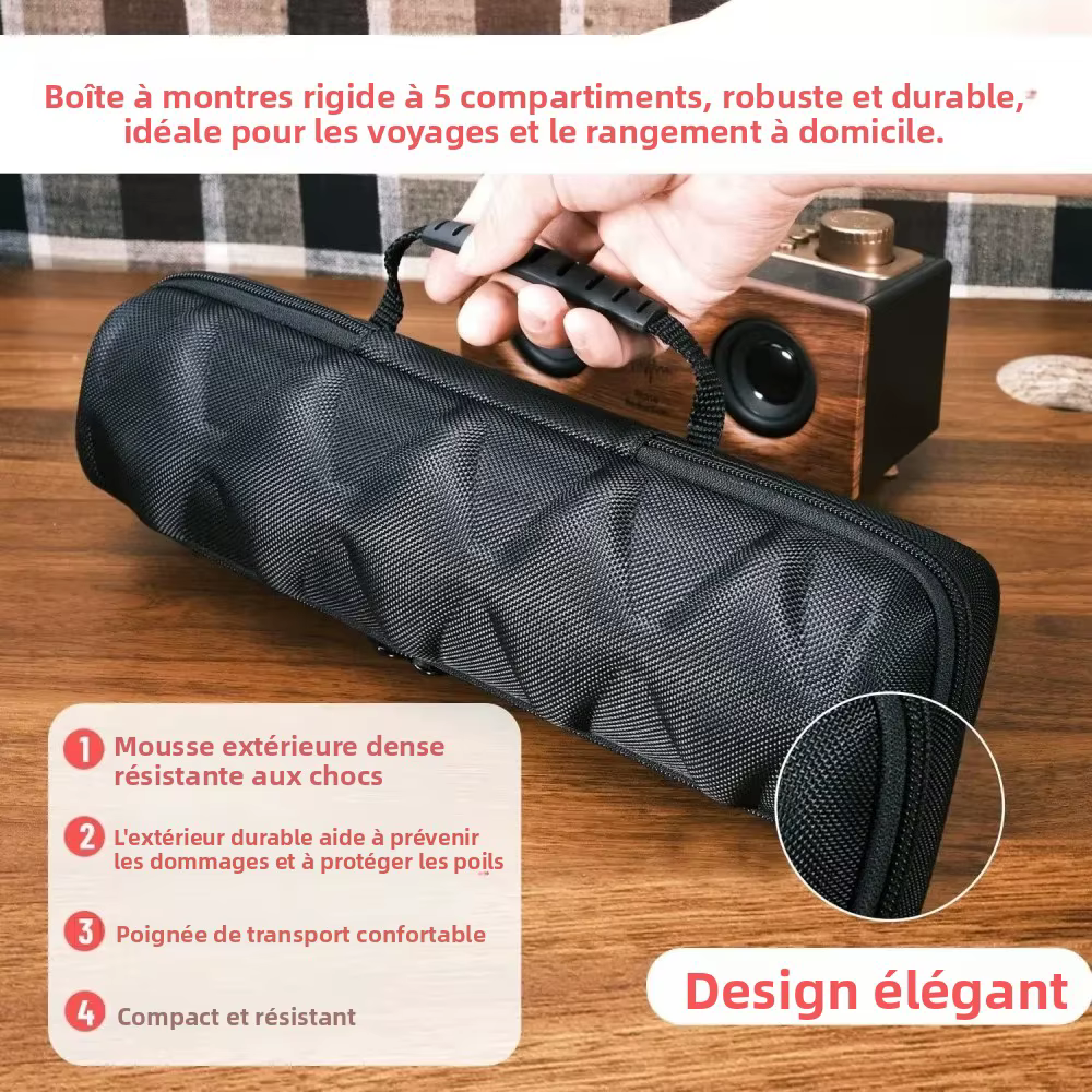 Boîte de rangement portable pour montres pour hommes