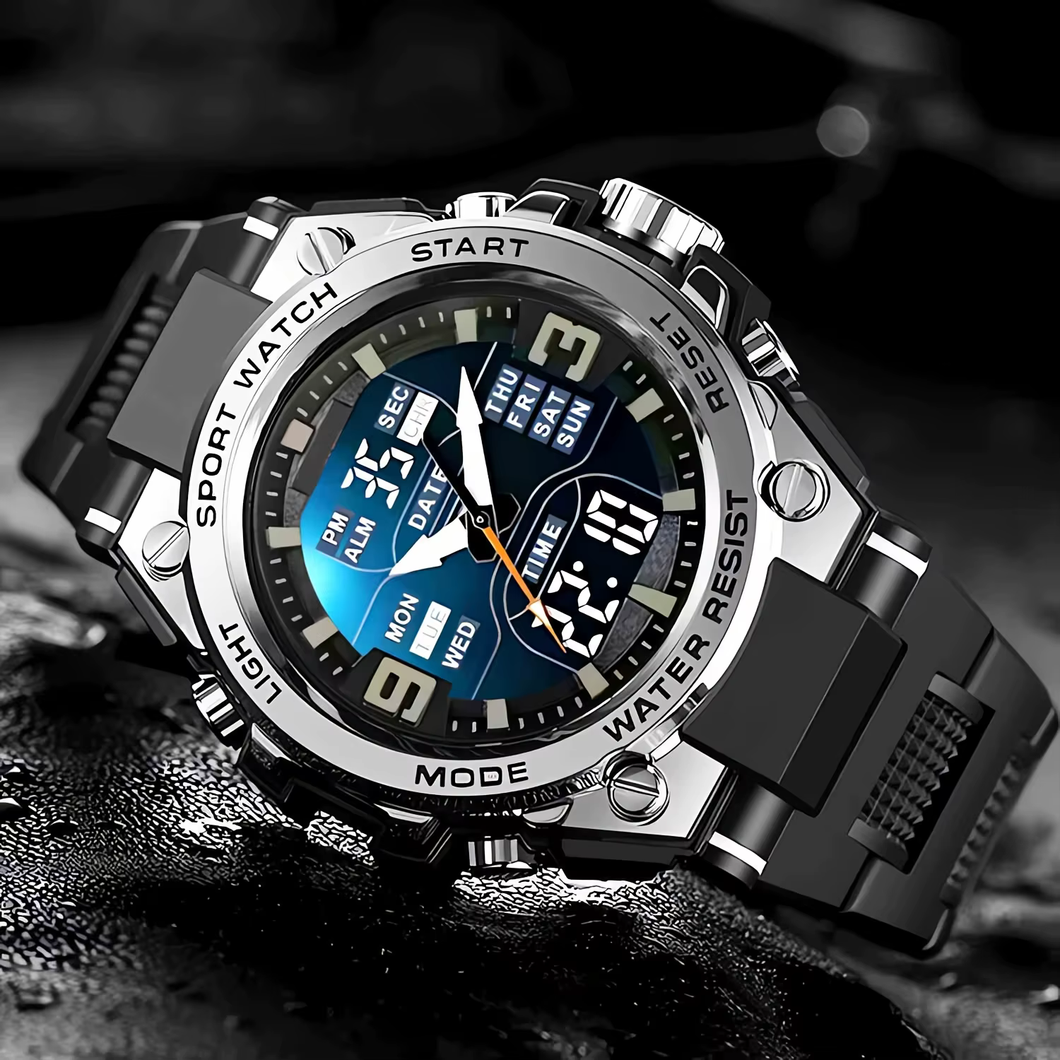 [Montre chronographe numérique pour hommes]