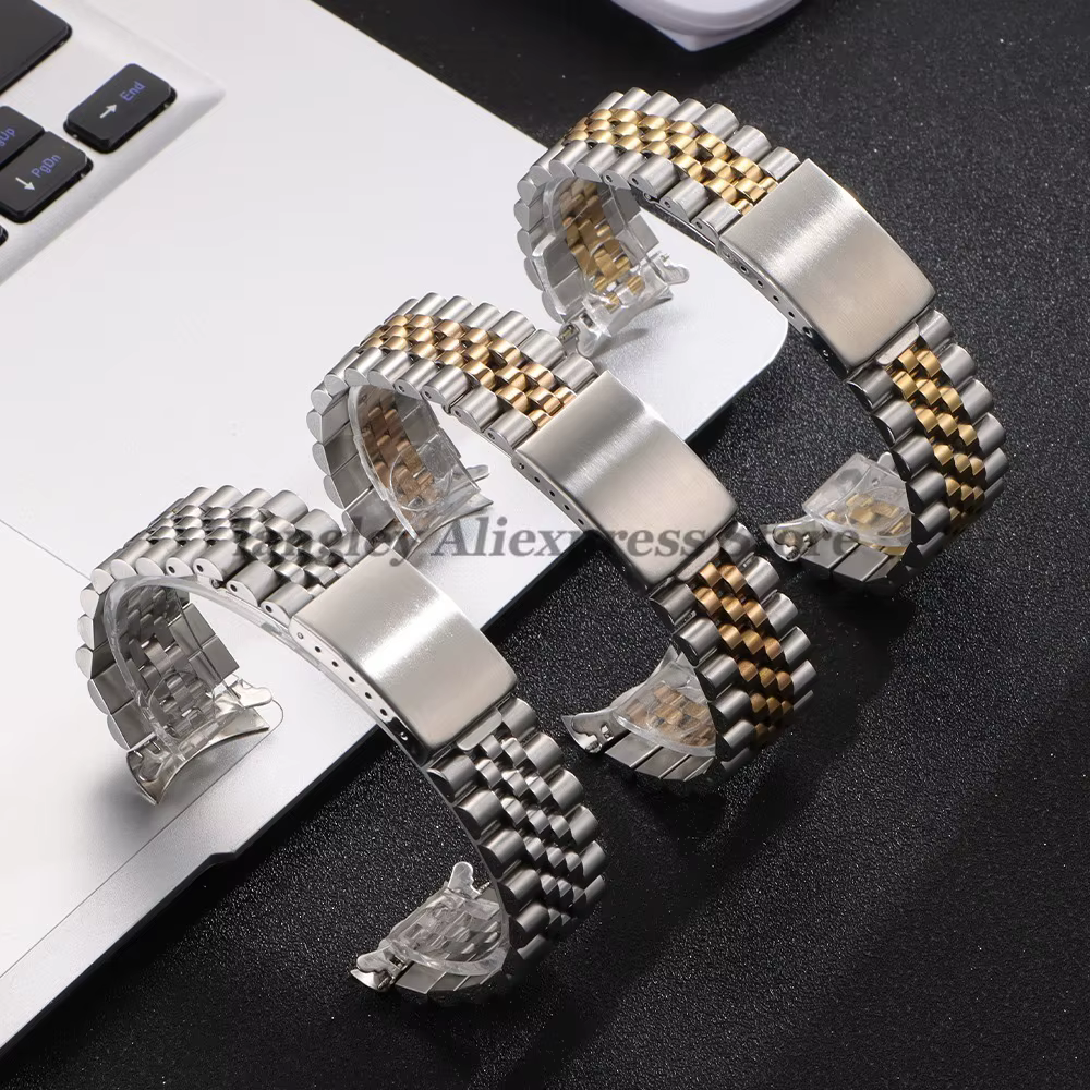 Bracelet de montre à extrémité incurvée de luxe pour Rolex DATEJUST