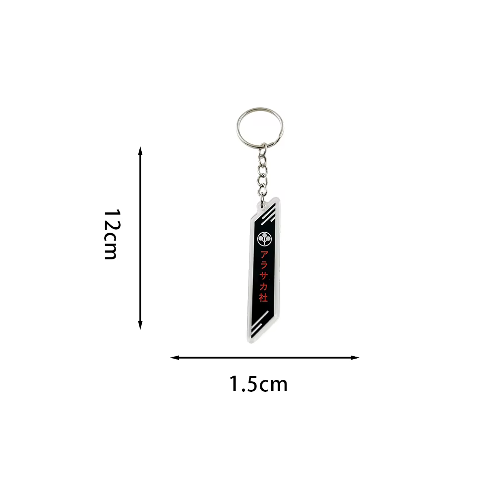 Arasaka Corporation Logo acrylique porte-clés Punk 2077 supercorporation symbole porte-clés jeu chaud périphérique pendentif