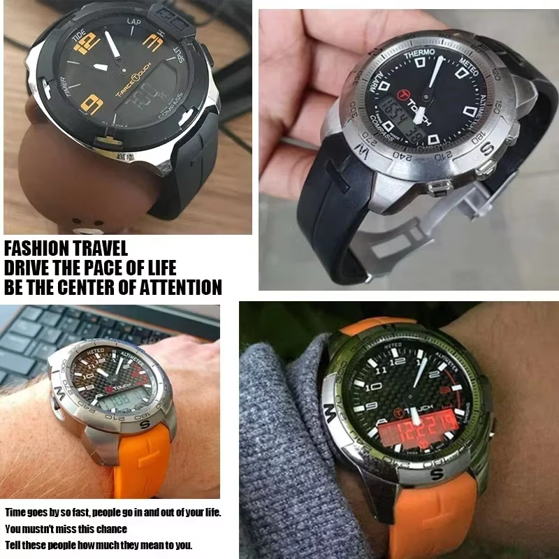 Bracelet de montre en Silicone adapté pour Tissot T-TOUCH T013 T047 20mm 21mm noir Orange Sport