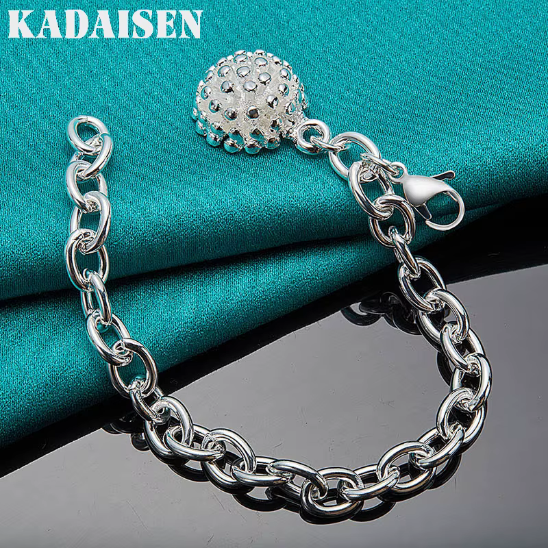Bracelet en argent sterling 925 avec pendentif corail pour femme, bijou de charme pour mariage et fête