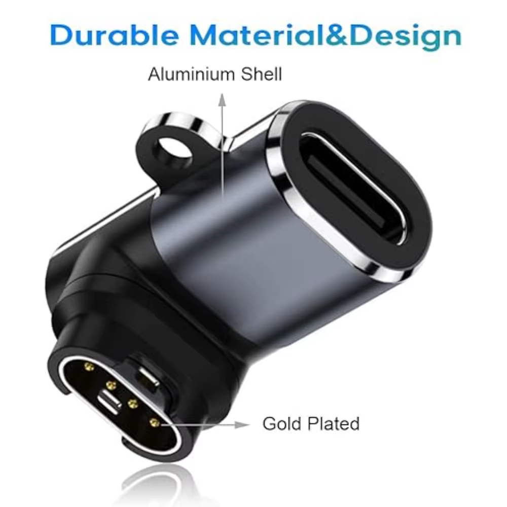 Adaptateur de câble de charge pour Garmin Fenix 8 7 7S 7X 6S 6 Forerunner 955 965 Quatix Chargeur USB-C