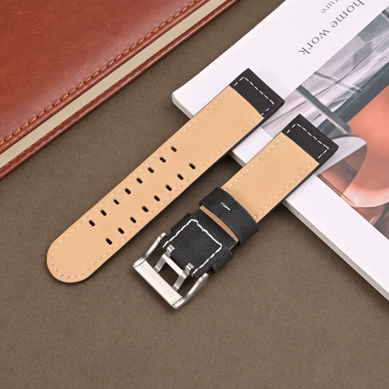 Bracelet de montre en nylon et cuir de haute qualité pour Hamilton Kaki Field Aviation