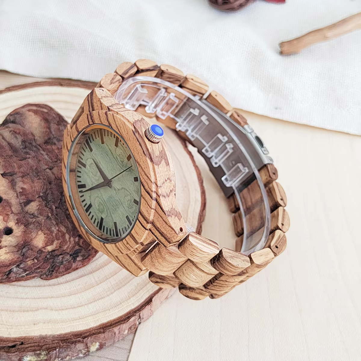 Montres-bracelets en bois Vintage pour hommes et femmes