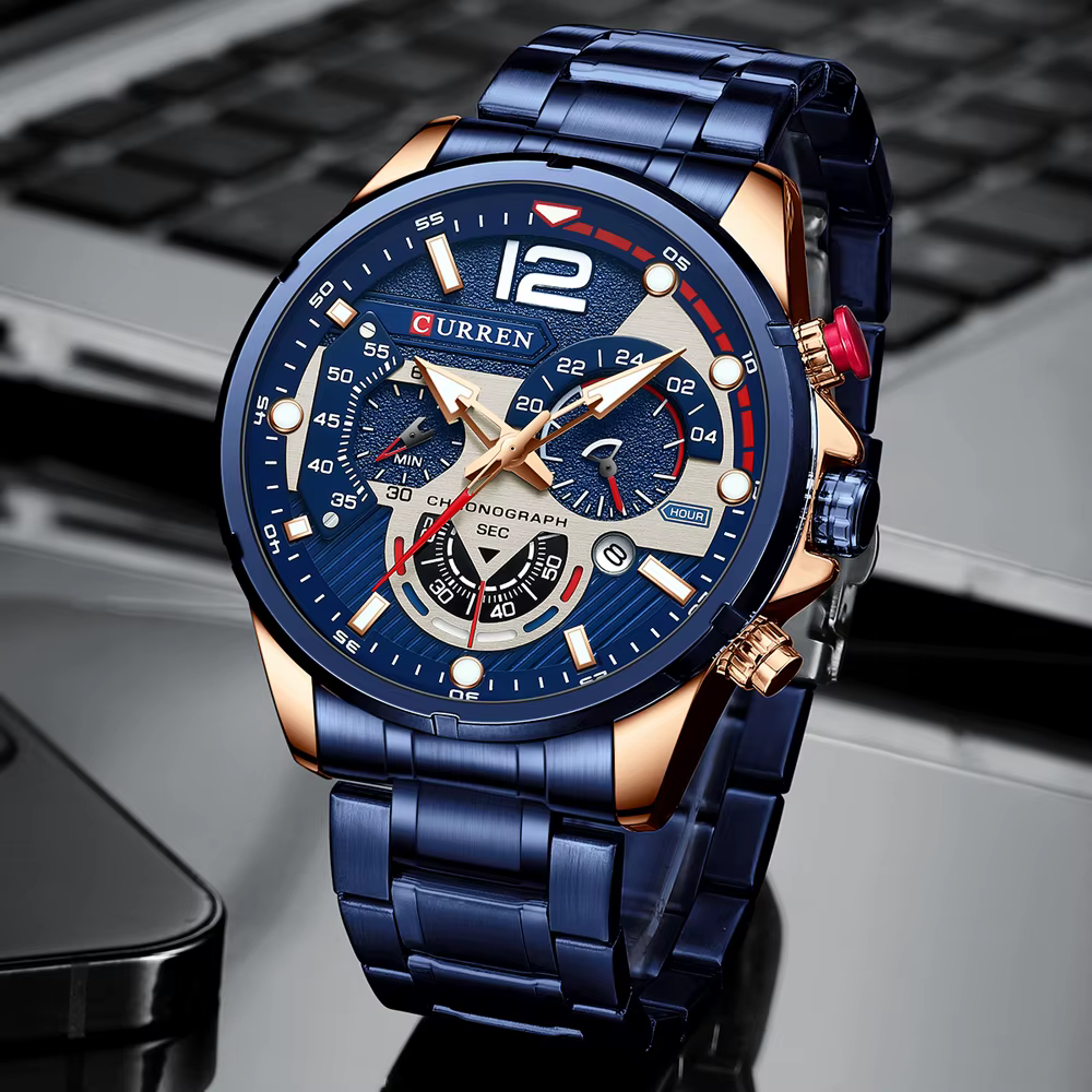 Nouvelles montres pour hommes haut de gamme marque CURREN Quartz montre
