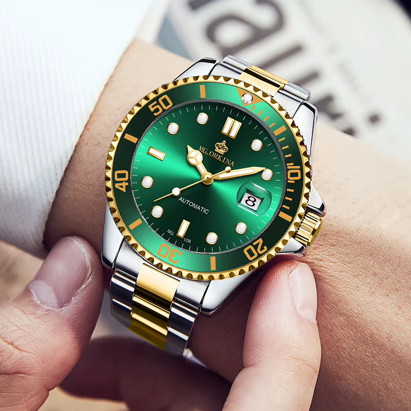 Montres-bracelets mécaniques étanches pour hommes