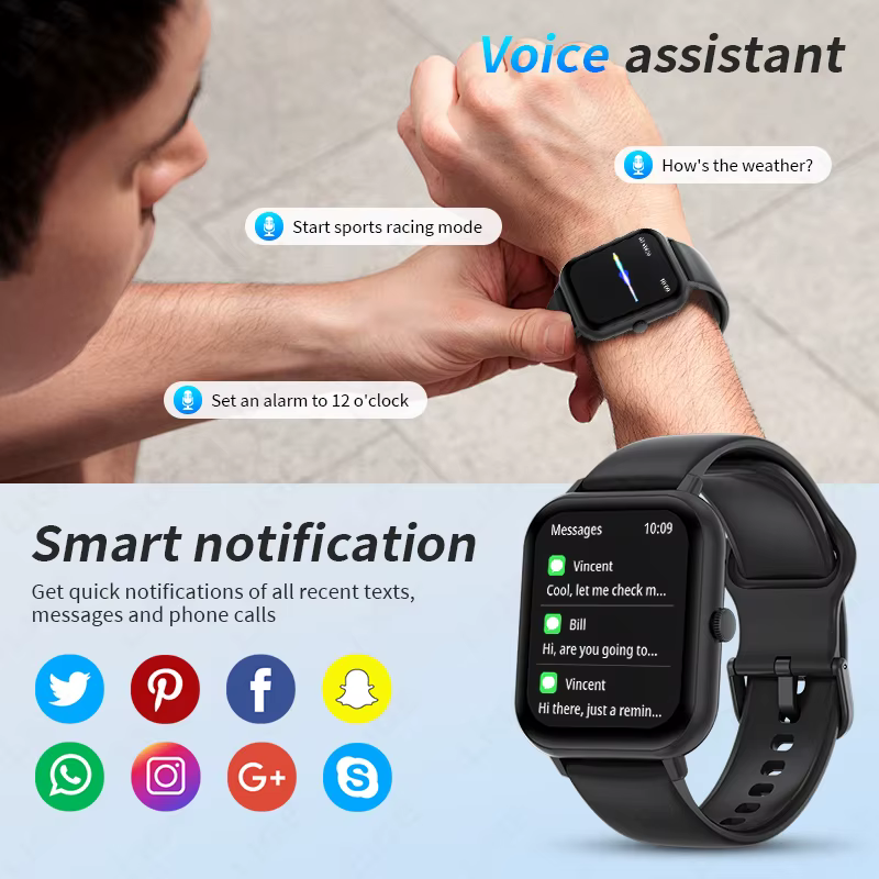 LIGE 2025 nouveau GPS Tracker montre intelligente 1.83 "écran HD 100 + sport Bluetooth appel étanche