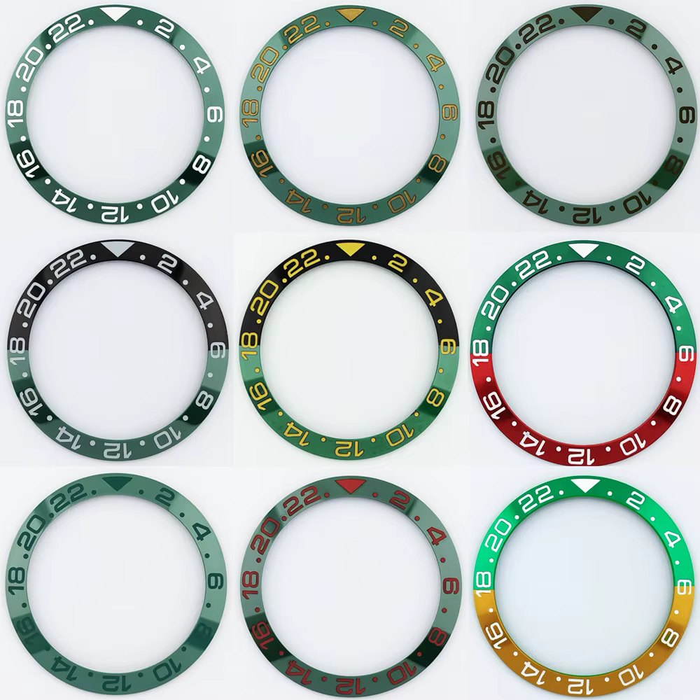 Lunette GMT 38-30, 7 mm en céramique/aluminium inclinable luminescente 24/12