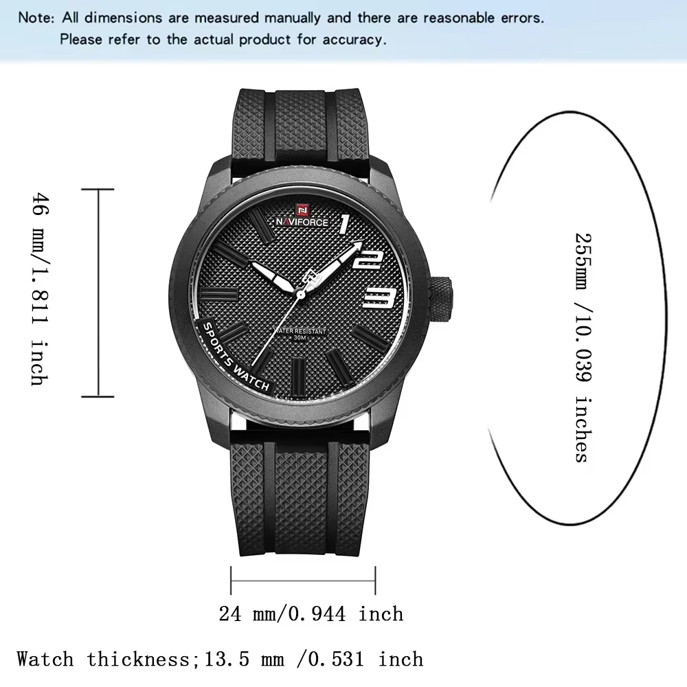 NAVIFORCE montre pour hommes marque chaude de luxe étanche homme