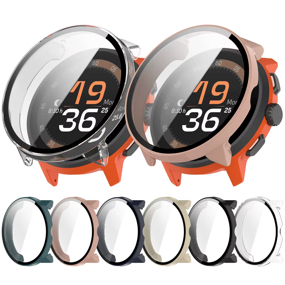 BEHUA couverture avec étui de protection d'écran en verre pour Suunto Run Smartwatch coque