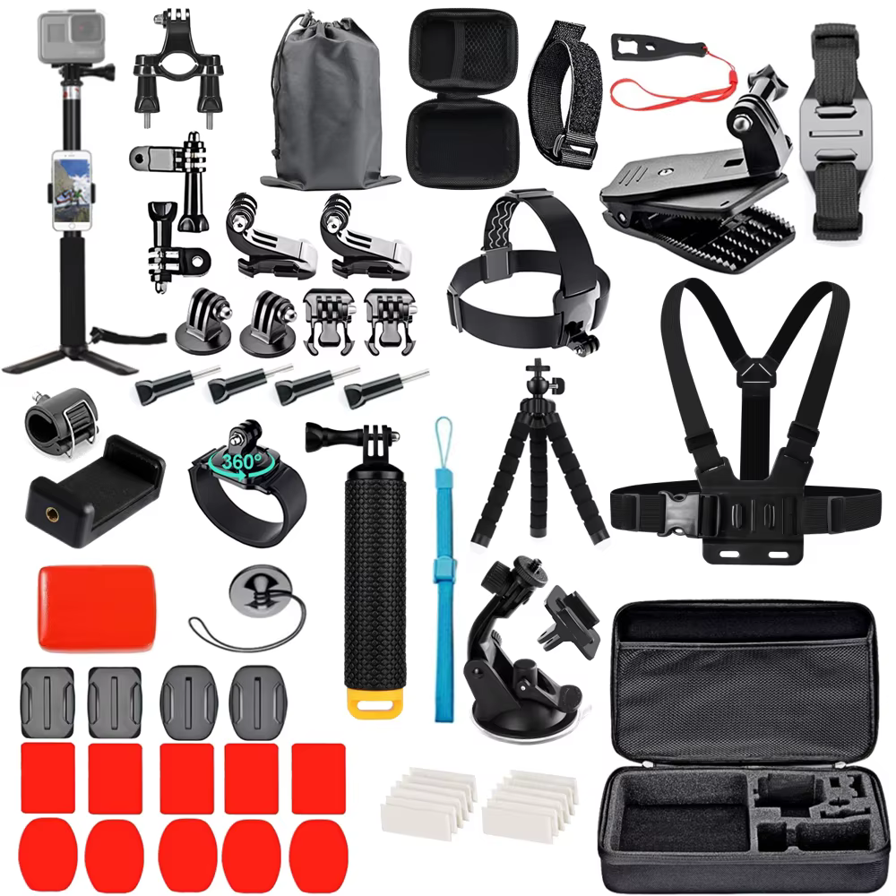 Ensemble d'accessoires pour caméra d'action pour Gopro Hero13 12 11 10 pour Xiaomi Yi Insta360 X4 X3