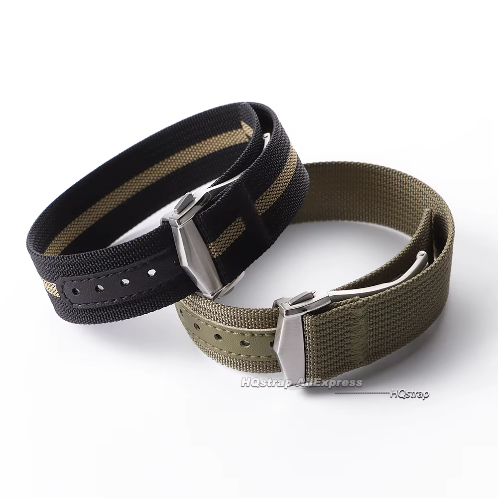 Bracelet de montre en Nylon 20mm 22mm pour Omega pour Swatch ceinture étanche Sport boucle pliante bracelet de montre hommes femmes montres accessoires