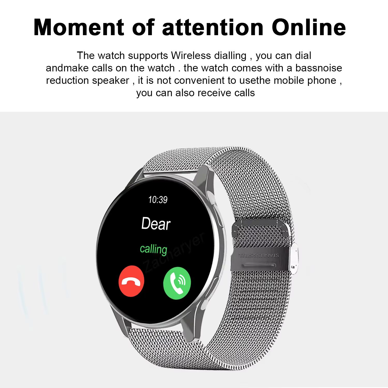 Montre intelligente, appel/cadran sans fil