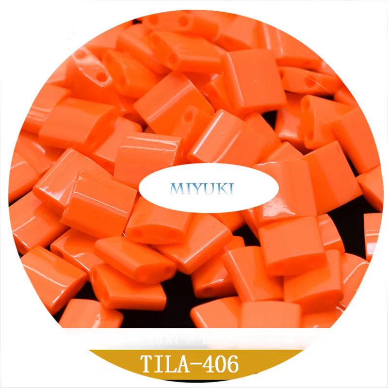 Miyuki – perles de Tila faites à la main, 5x5x1.9mm, série de couleurs unies, en verre, pour fabriquer des bijoux, importé du japon