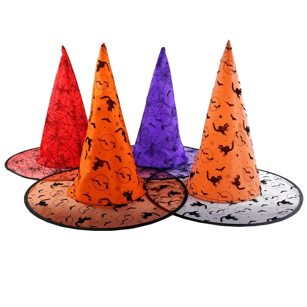 Accessoire de Costume d'halloween en toile d'araignée, chapeau de sorcière pour fournitures de fête d'halloween), décoration festive pour femmes et enfants, nouvelle collection