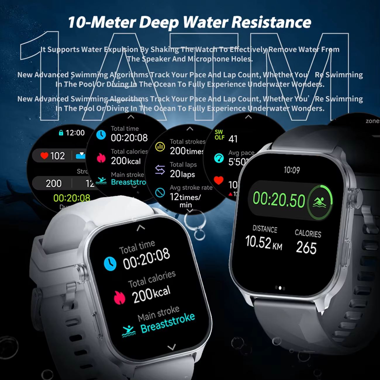 Montre connectée GPS, écran tactile de 2