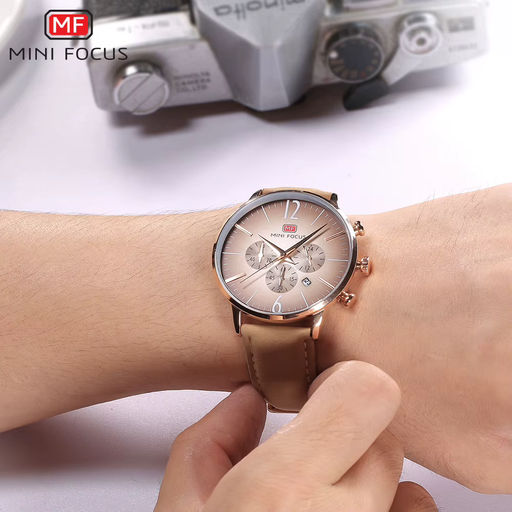 MINI FOCUS mode étanche hommes montres haut de gamme de luxe chronographe Quartz