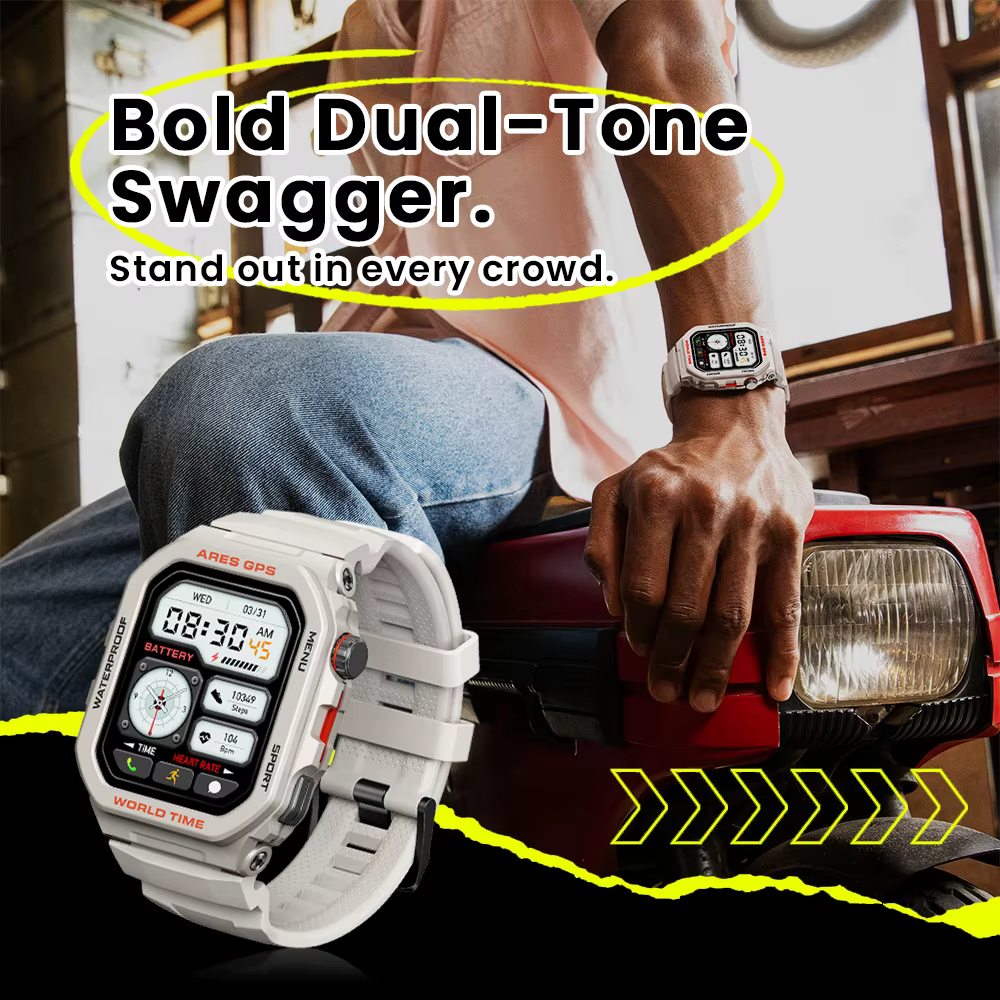 Nouveau Zeblaze Ares GPS montre intelligente intégré Alexa & GPS faire/réponse des appels téléphoniques Smartwatch