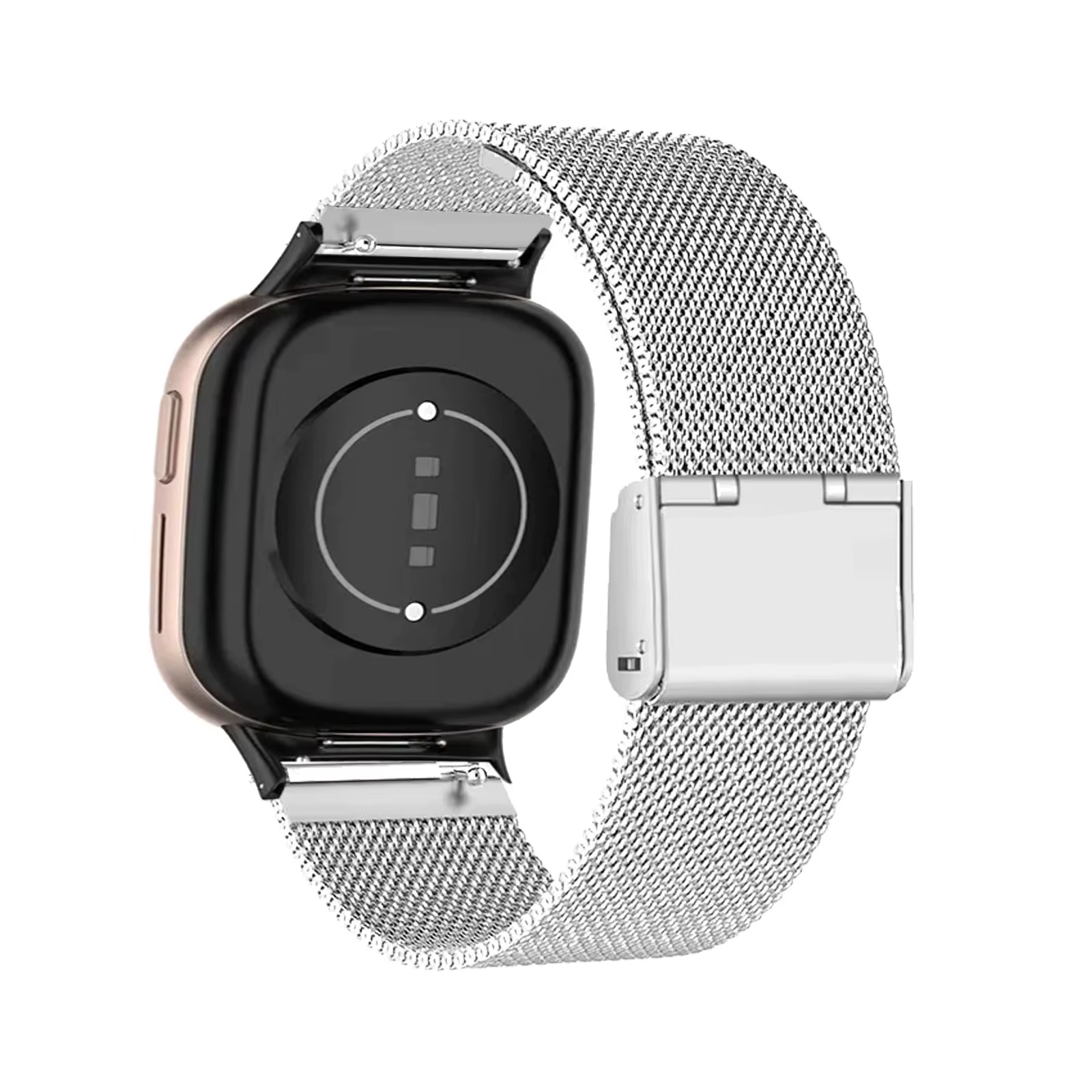 Bandes métalliques pour Honor Watch 4, bracelet respirant en maille d'acier inoxydable