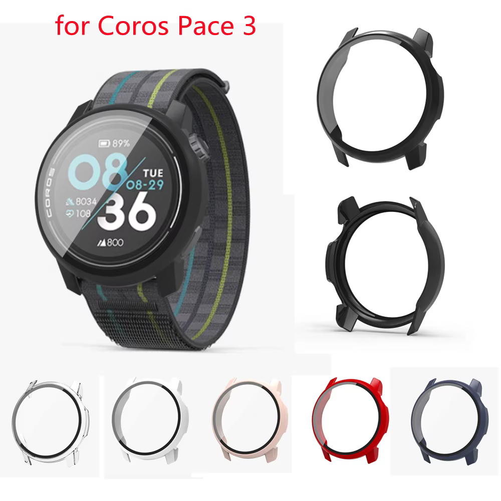 Coque de protection en verre et PC pour Coros Pace 3